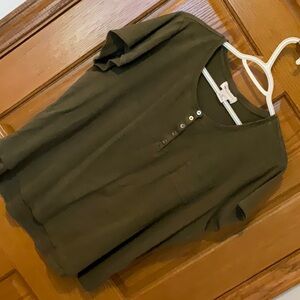 Liz Claiborne olive green top